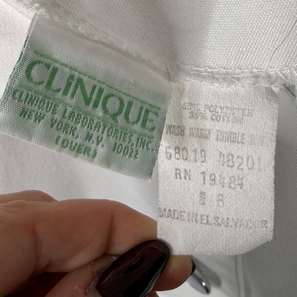 Clinique Vintage 80s White Uniform Jacket Lab Coat Employee Cosmetics Long 8 - Picture 6 of 6
